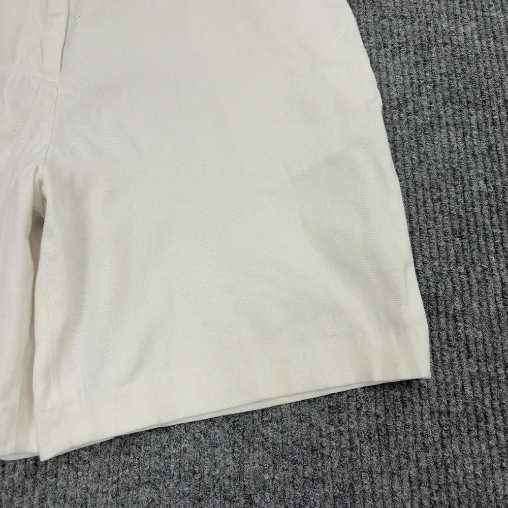 Vintage Cambridge Clothing Co Shorts Womens 12 White Cotton Lycra High Rise Prep